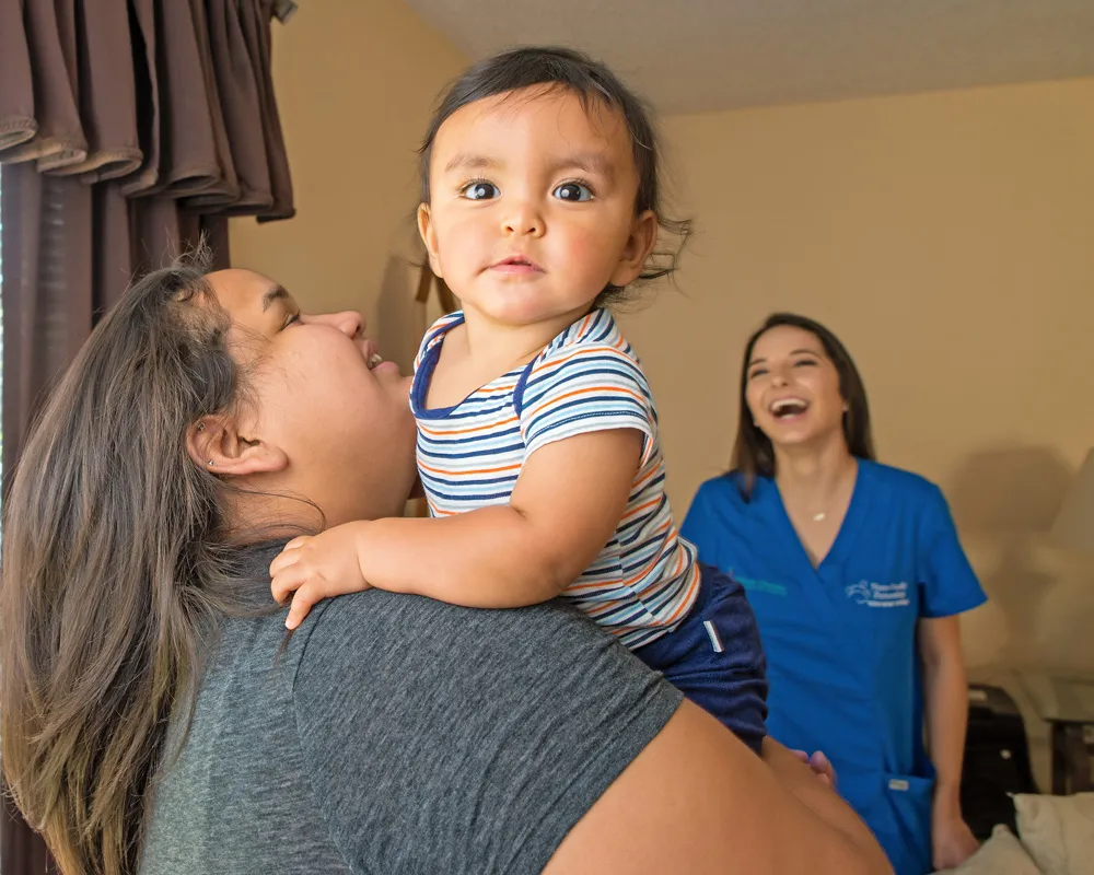 Photo with Mom, Baby, and Nuraw
